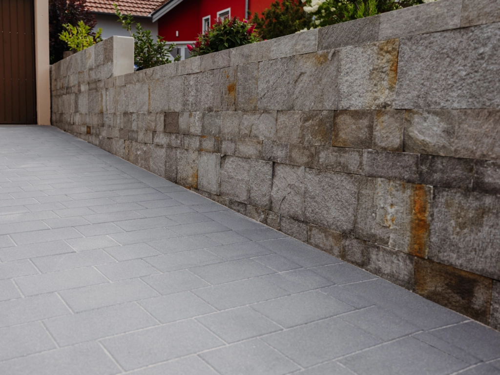 Velum Walls Flex Gneis Schichtmauerwerk grau-braun
